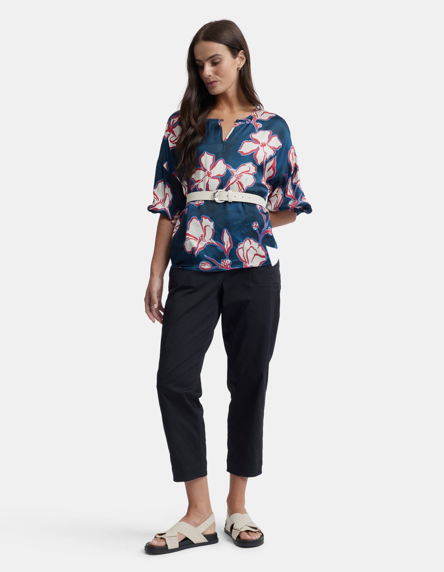 Cannes Large Floral Print Blouse
