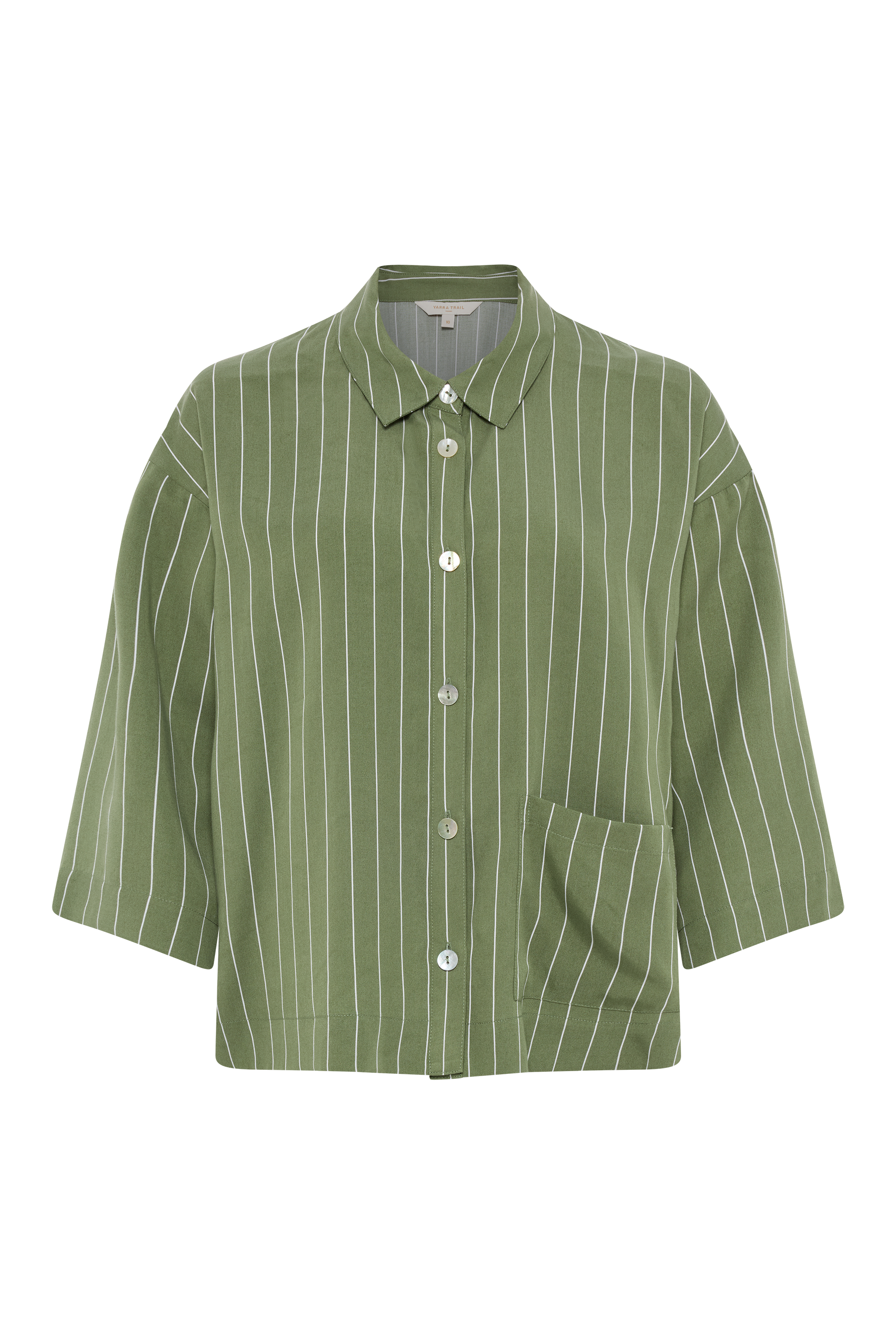 Lichen Striped Linen Shacket