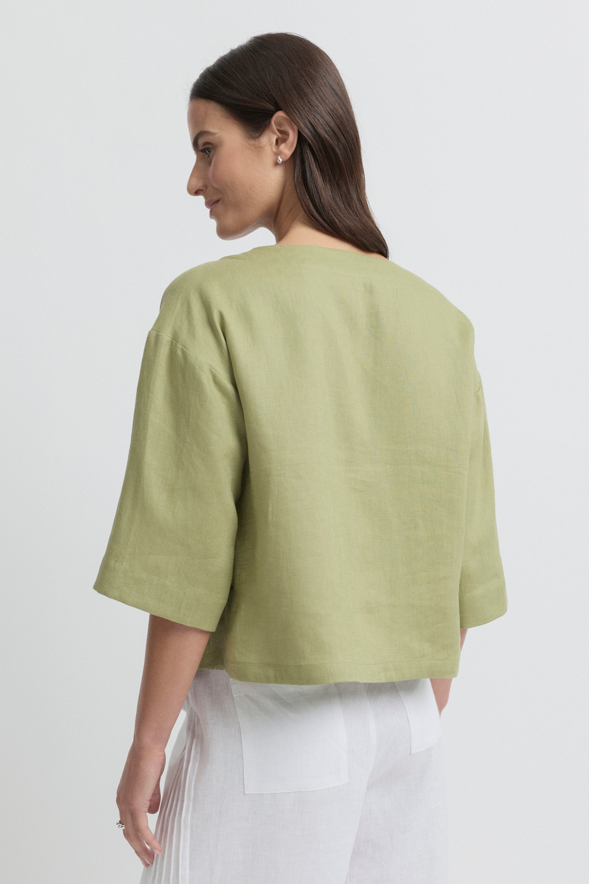 Tirari Short Sleeve Linen Shacket
