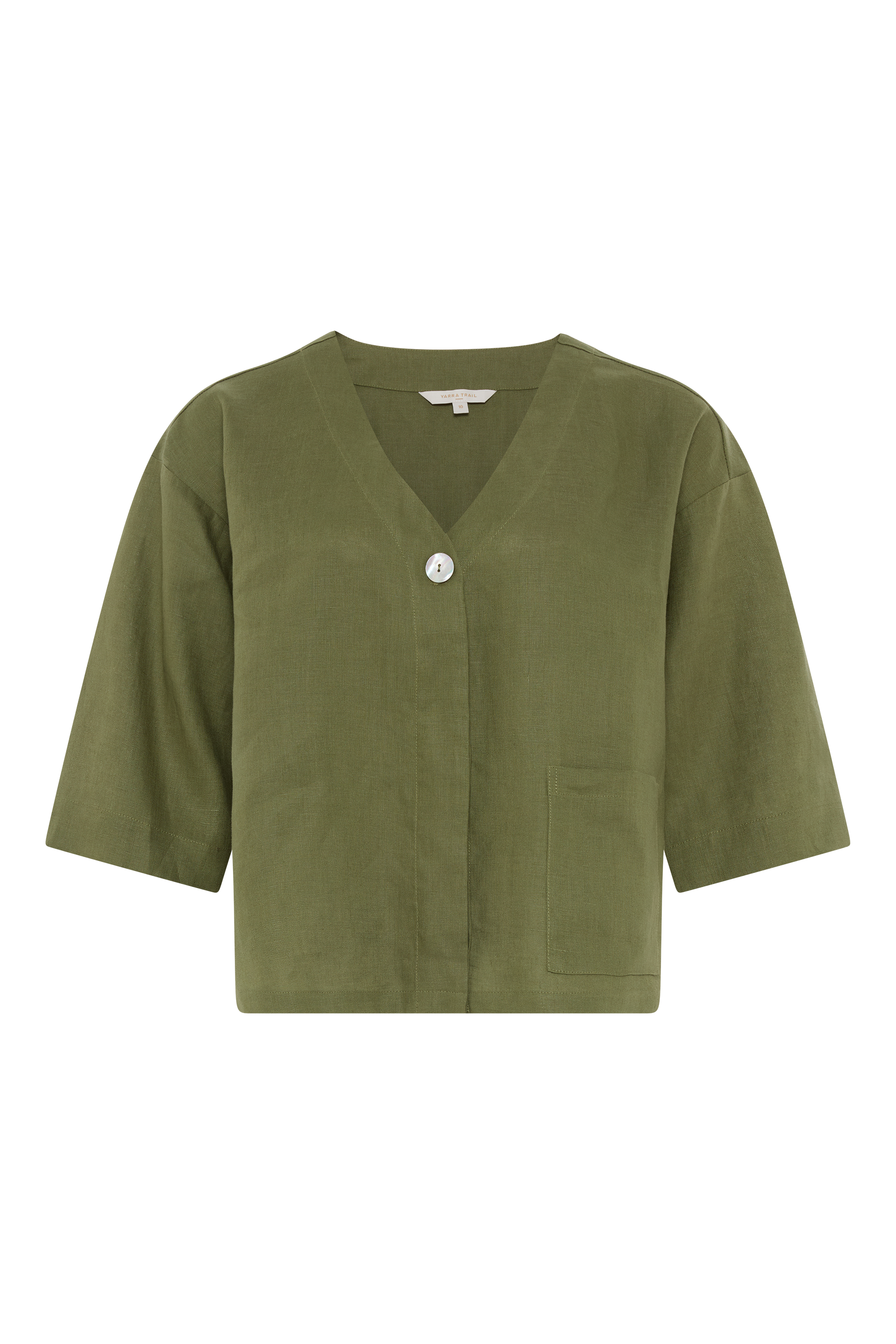 Tirari Short Sleeve Linen Shacket