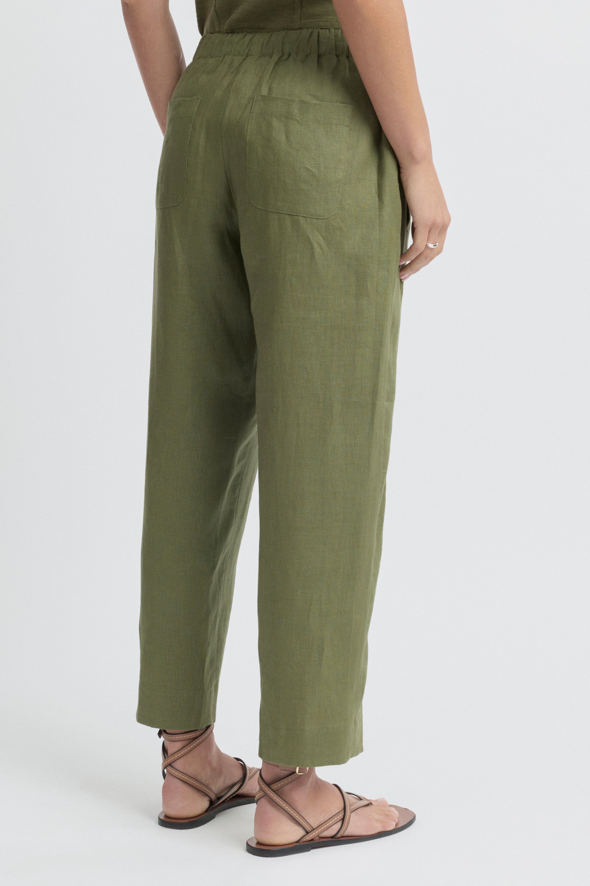 Tirari Slim Leg Linen Pant