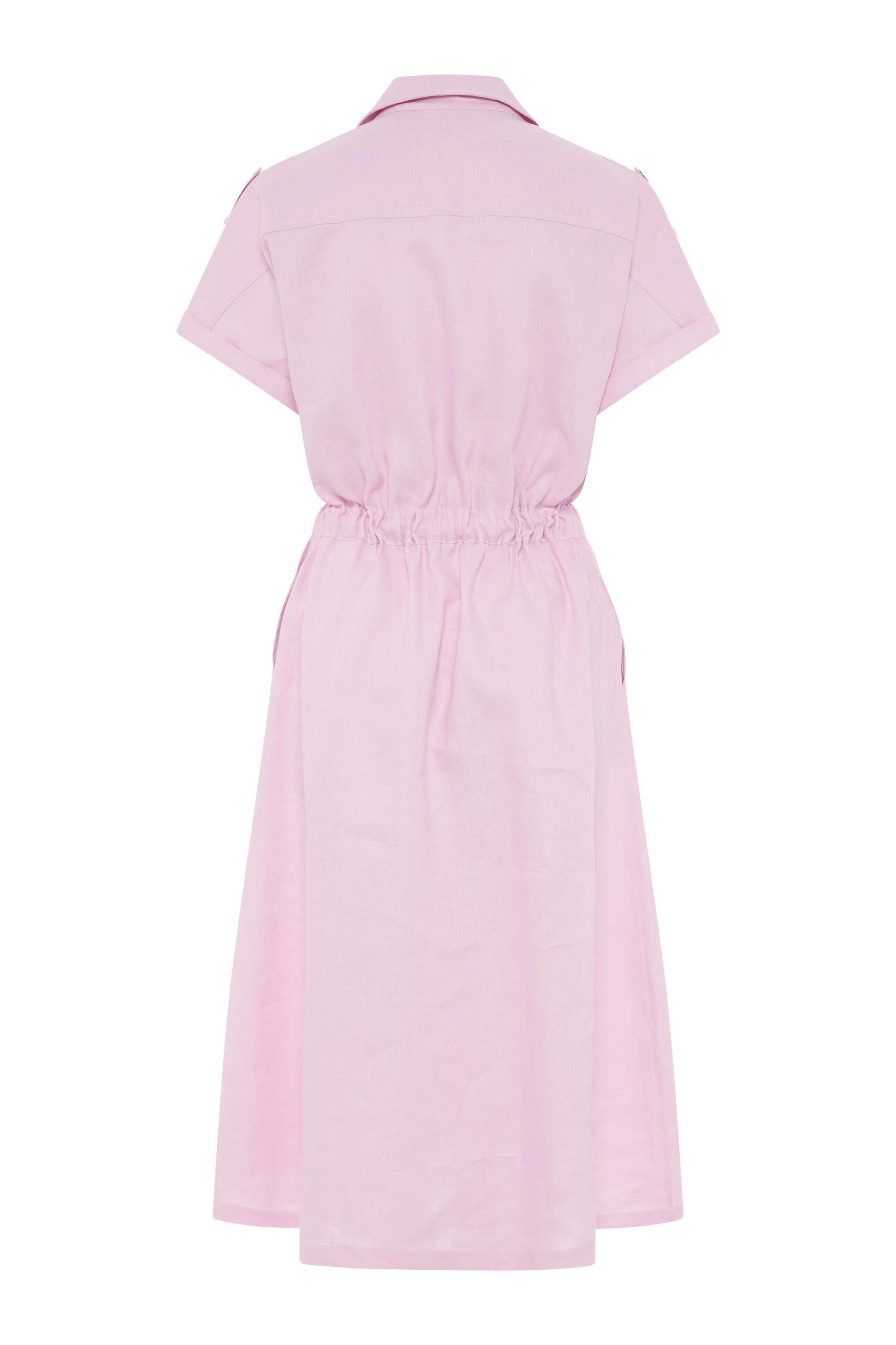 Tirari Utility Zip Font Linen Dress