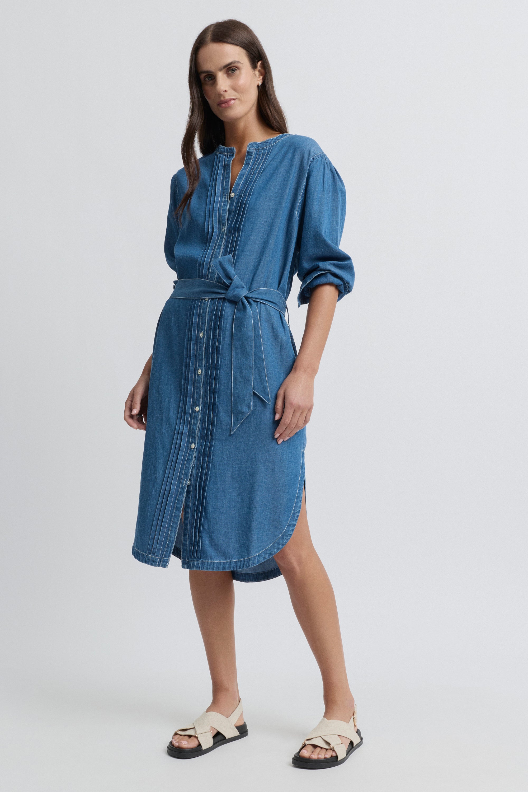 Marseille 3/4 Sleeve Shirt Dress