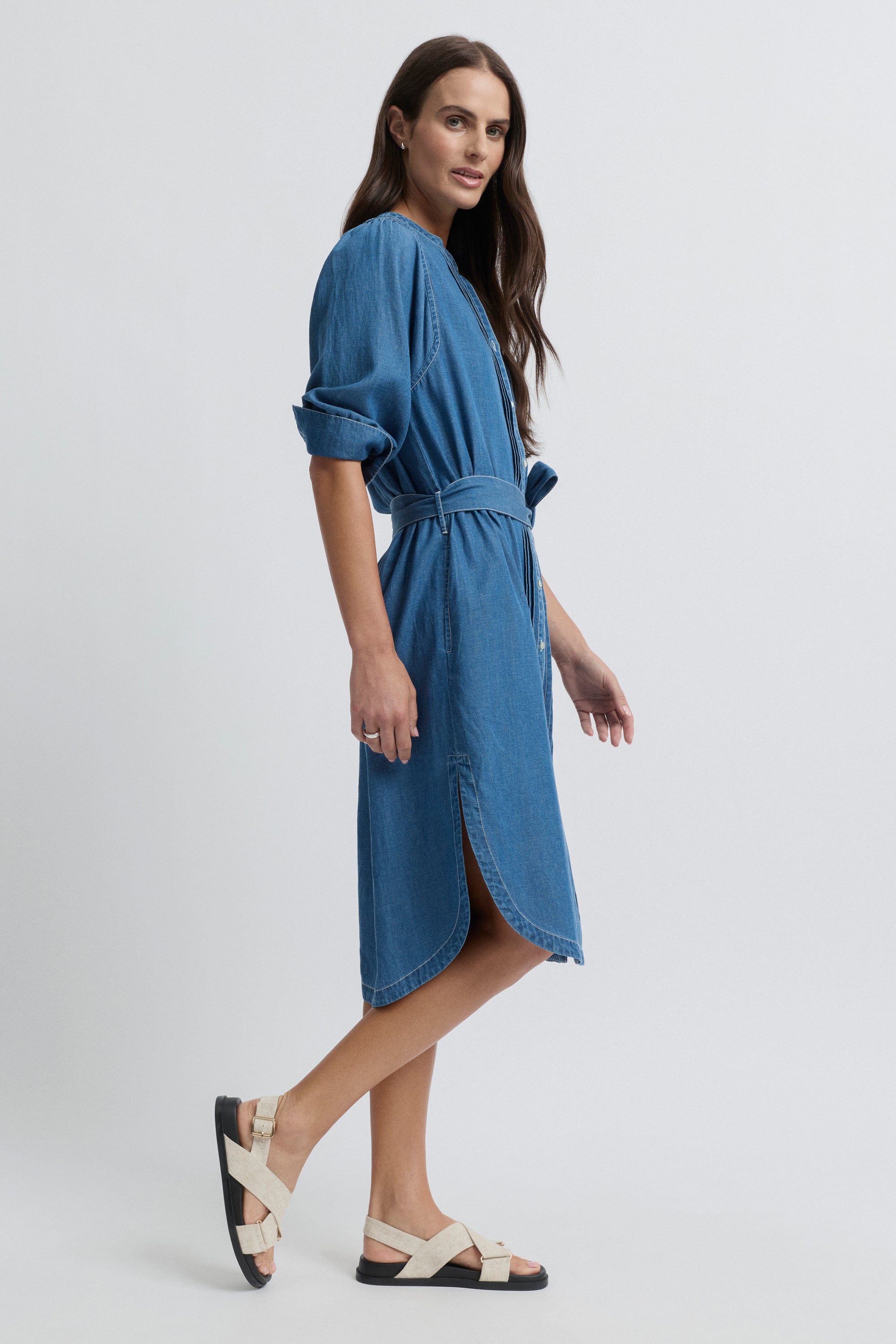 Marseille 3/4 Sleeve Shirt Dress